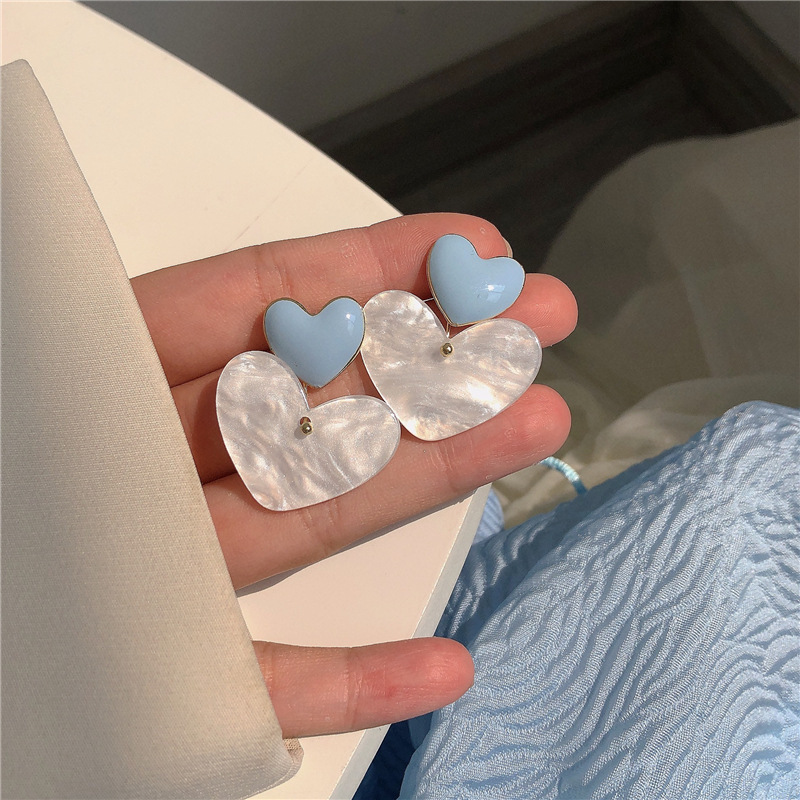 Instags-style pearl heart-shaped earrings for women, exquisite, niche, versatile and high-end stud earrings, 925 silver needle best-selling earrings wholesale pic 29