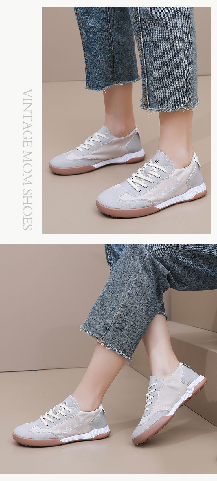 ins韩新款阿甘鞋女2024春夏学生运动跑步鞋休闲鞋松紧拼接休闲鞋详情21