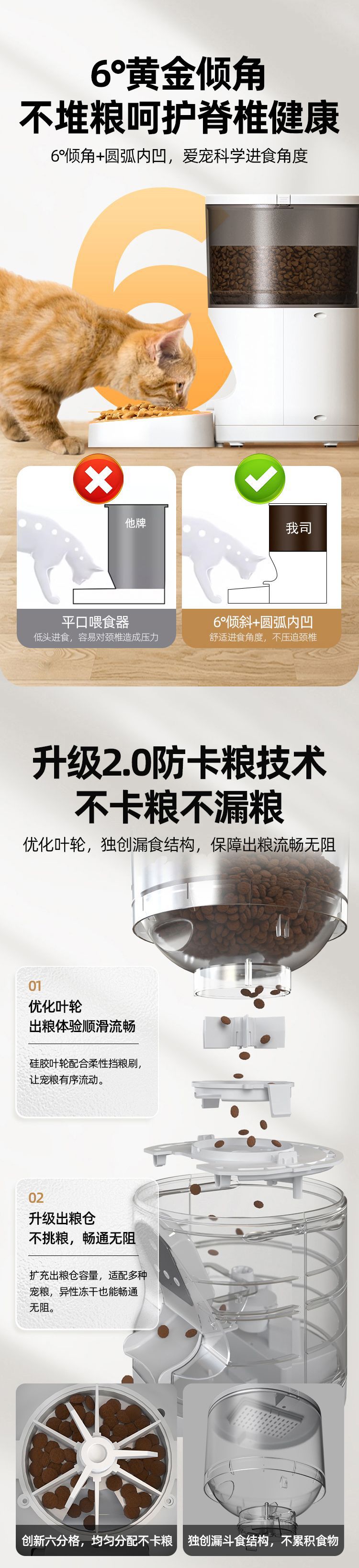 Wholesale of cross-border smart pet feeders, detachable remote high-definition wide-angle home cat and dog video automatic feeders pic 5