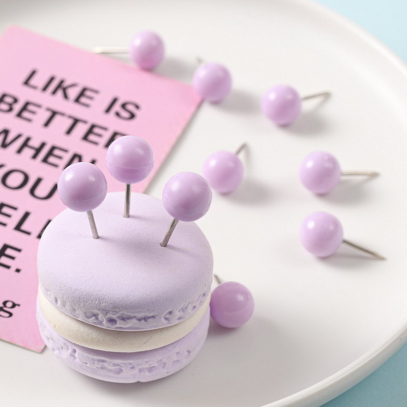 Fresh and colorful round-headed thumbtacks, box set, photo wall posters, wholesale cork nails, fixed earth nails, office supplies pic 6