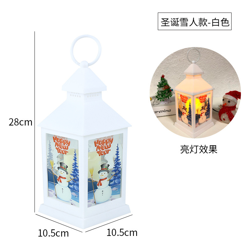 Wholesale of new Christmas decorations, creative and colorful Christmas wind lantern ornaments, Christmas arch small wind lantern pendants pic 15
