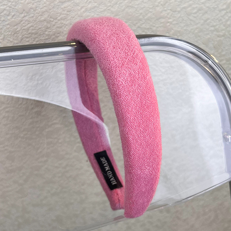 Pink high top wide hair band for women 2023 autumn/Winter new headband, face wash hair tie, versatile hairpin, popular headwear pic 25