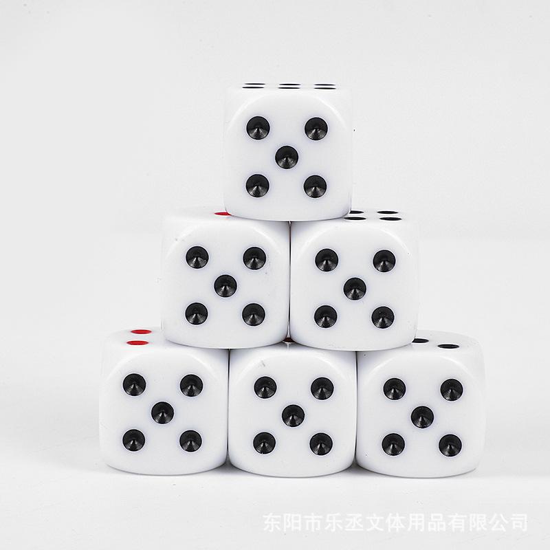 30mm大筛子圆角白色色子1和4红色其他黑色骰子全黑的筛子详情5