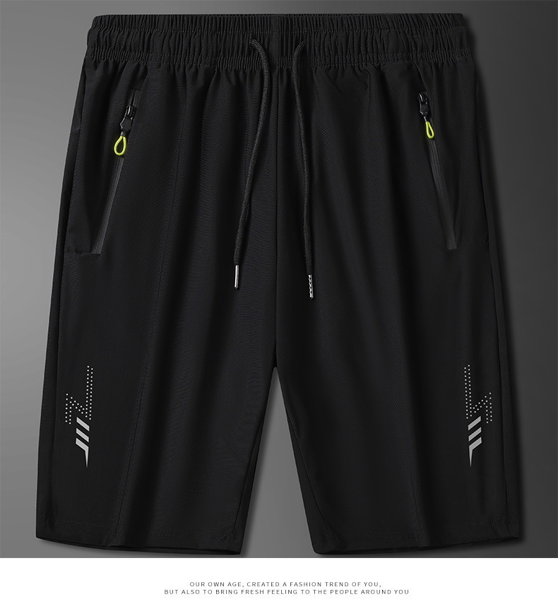 夏季男士短裤速干冰丝运动休闲清凉宽松大码外穿薄款五分裤沙滩裤详情19