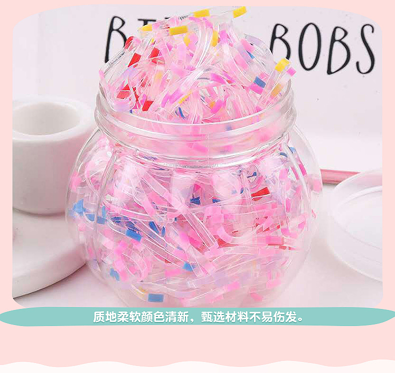 Wholesale of hair tie and hair band accessories, disposable rubber bands with a Korean style for girls to tie their hair, colorful small rubber bands pic 11