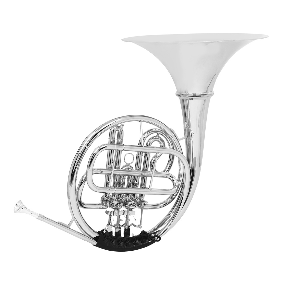 MBAT nickel-plated French horn Bb key split flat three-key French horn orchestra plays brass French horn, a brass wind instrument pic 9