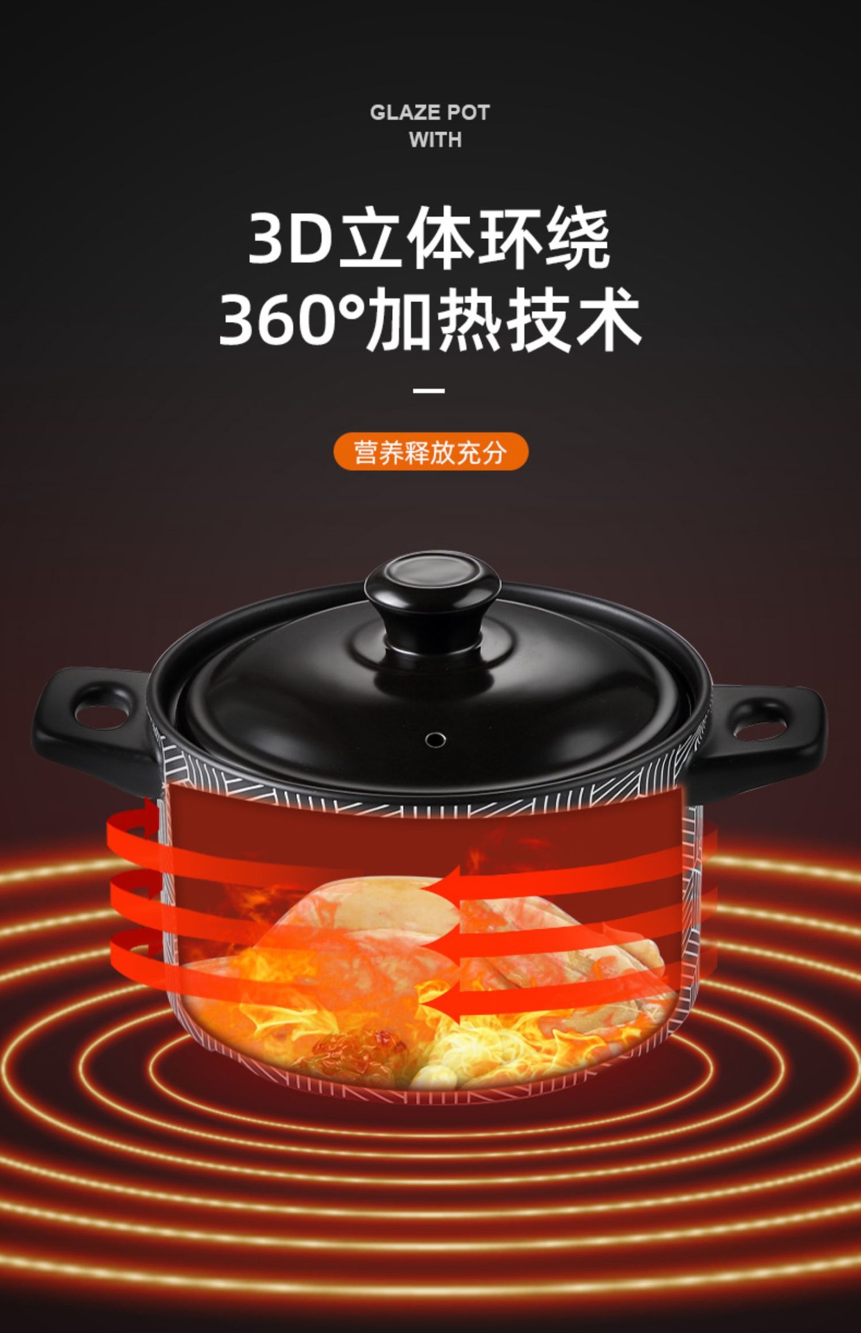 Red clay pot stew pot household gas stove special high-temperature resistant ceramic clay pot 煲仔饭 soup dry boiling pot pic 13
