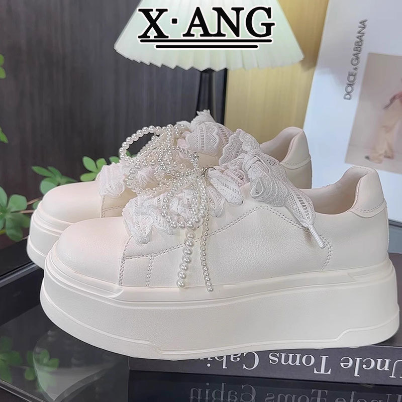 真皮7cm内增高德训鞋女鞋2025春夏季新款百搭厚底休闲运动阿甘鞋详情2