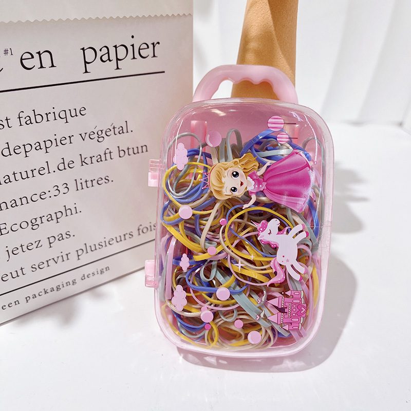 加强加粗耐用长拉不断儿童成年一次性皮筋彩色可爱创意拉杆箱造型详情5