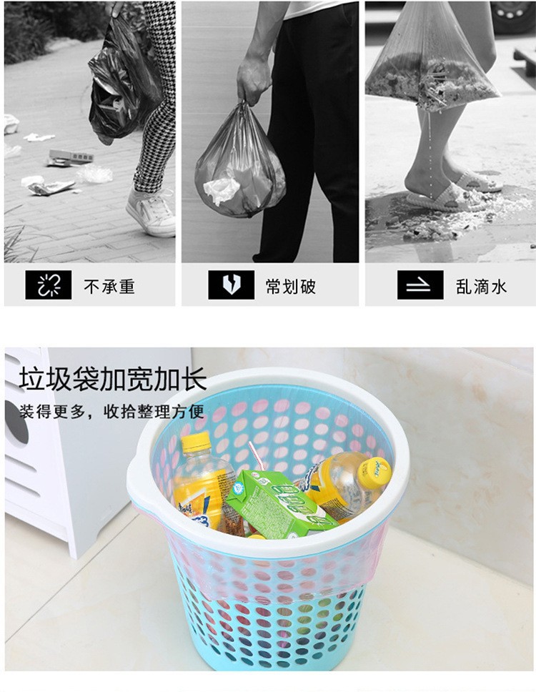 平口手提背心式垃圾袋家用批发黑色加厚大号一次性抽绳塑料袋厨房详情19