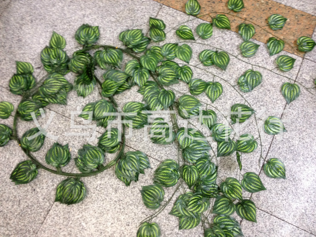 Artificial red maple leaf vine, ivy decorative vine, grape leaf vine manufacturer, ten-thousand-year green leaf vine pic 12