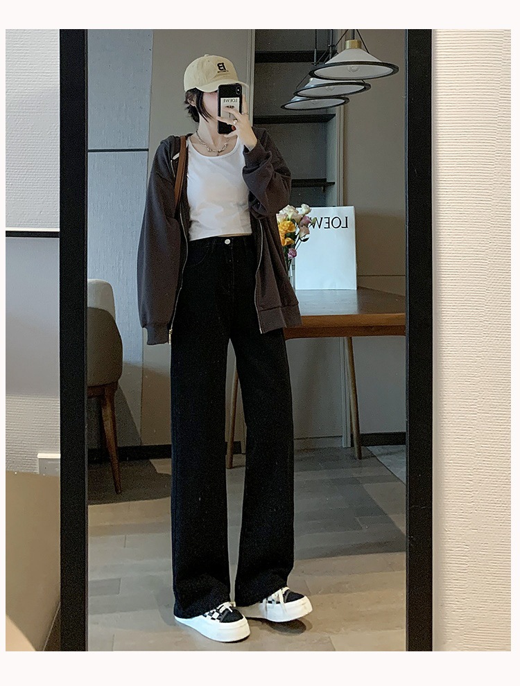 高腰阔腿牛仔裤女2022年夏季薄款显瘦百搭垂感直筒拖地裤子辣妹潮详情33