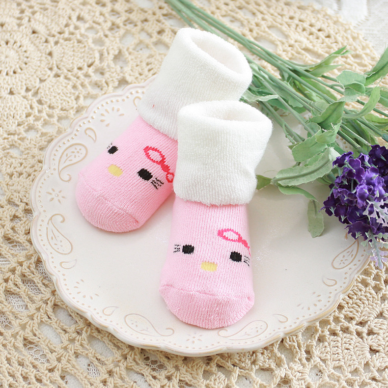  秋冬纯棉宝宝袜子 松口加厚毛圈儿童袜子 全棉可爱婴儿袜子详情25