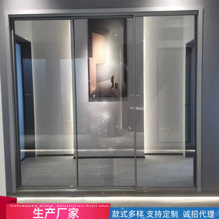 Supplying narrow-frame aluminum alloy swing doors in stock, kitchen glass, bathroom doors, bedroom, toilet doors, and bathroom doors factory pic 14