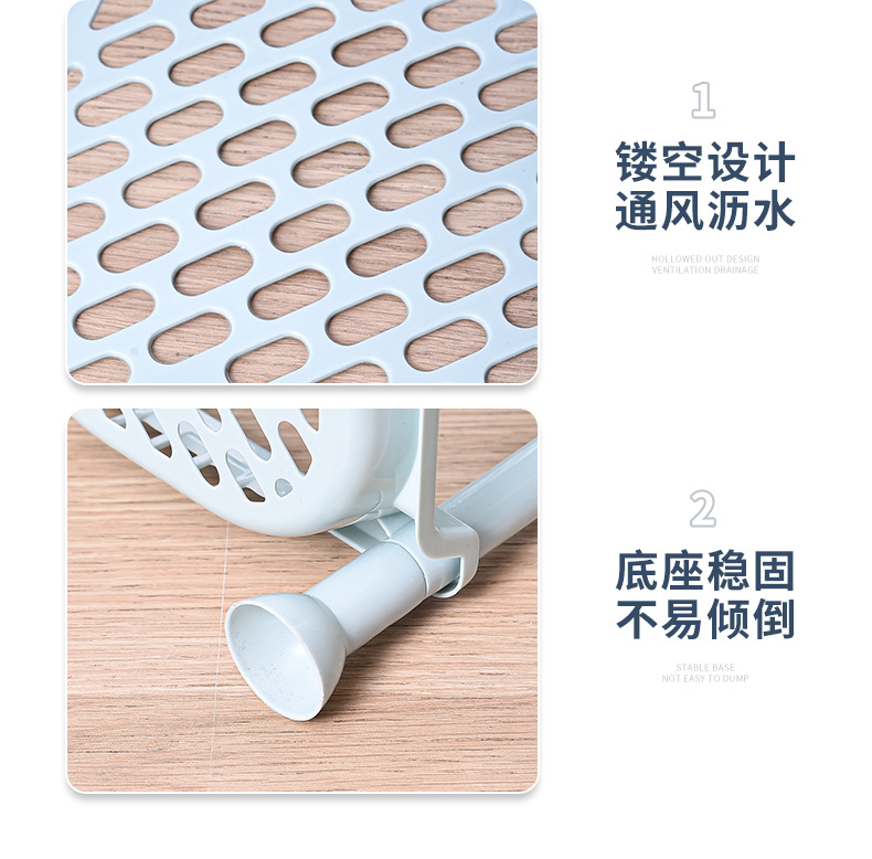 Floor-standing storage racks, dormitory clutter organization racks, kitchen storage racks, three-layer seasoning bottles, countertop storage racks, bathroom pic 12