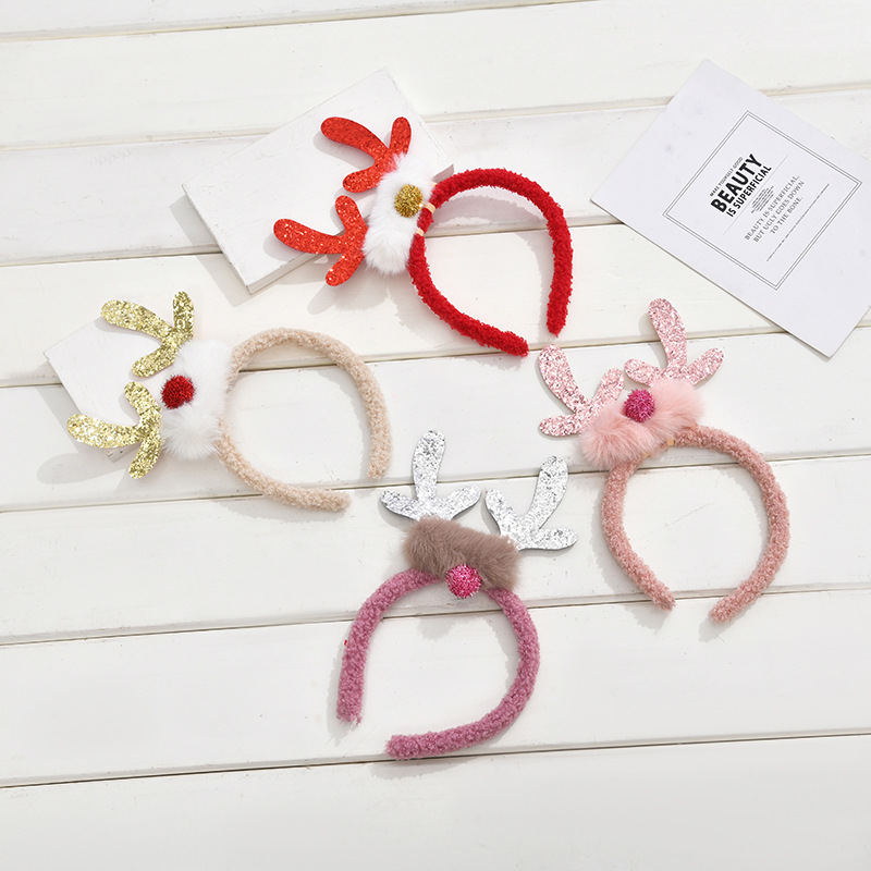 Christmas hairband, antler snowman, cute headband, Christmas hairpin, face wash makeup headband, hair pressing, hair accessory wholesale pic 7