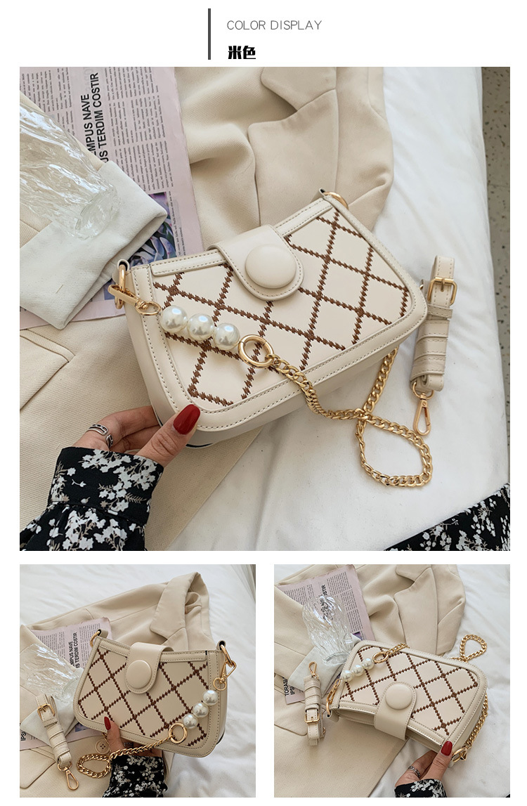 夏季包包女2021新款潮时尚链条腋下包法棍包法国小众百搭斜挎包详情12