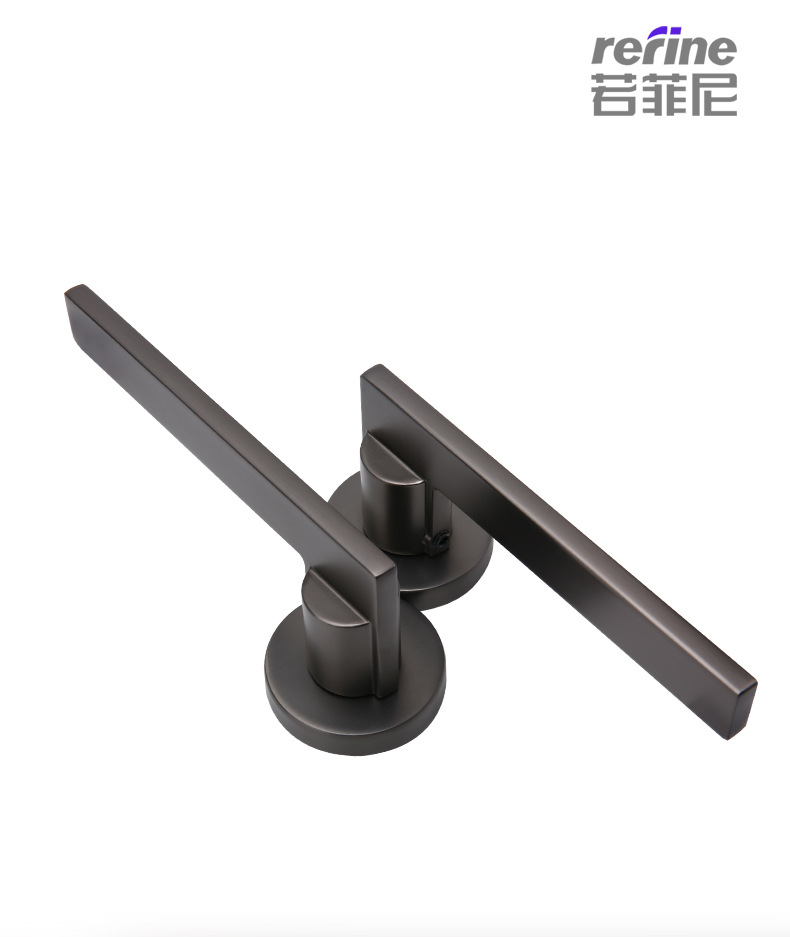 若菲尼 XX品牌 镍拉丝直角锁扣极简现代磁吸静音室内木门锁具卧室房门锁卫生间分体锁把手 锁具配件详情10