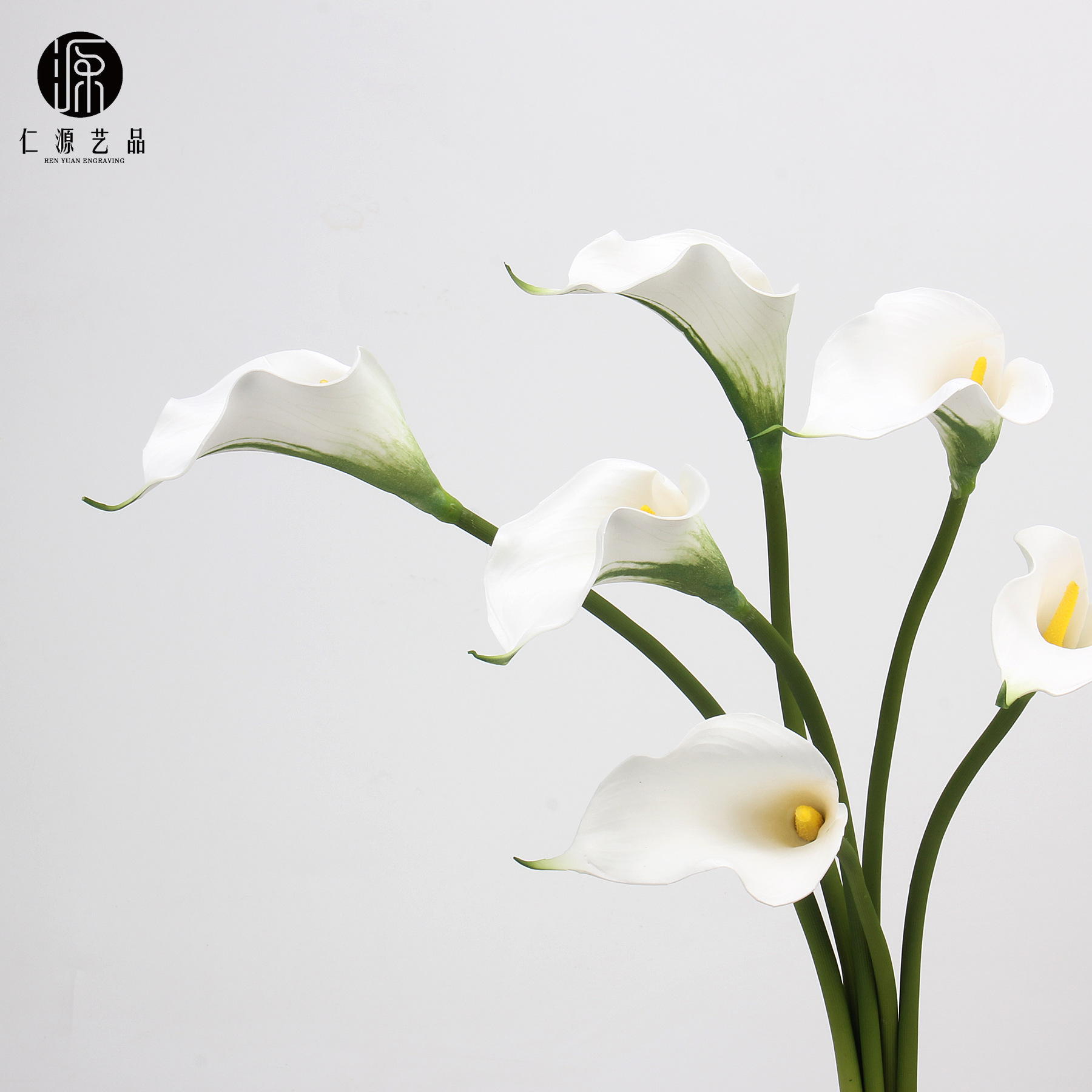 工厂直销 EVA马蹄莲仿真花海芋手感假花单枝婚庆家居插花配材道具详情32