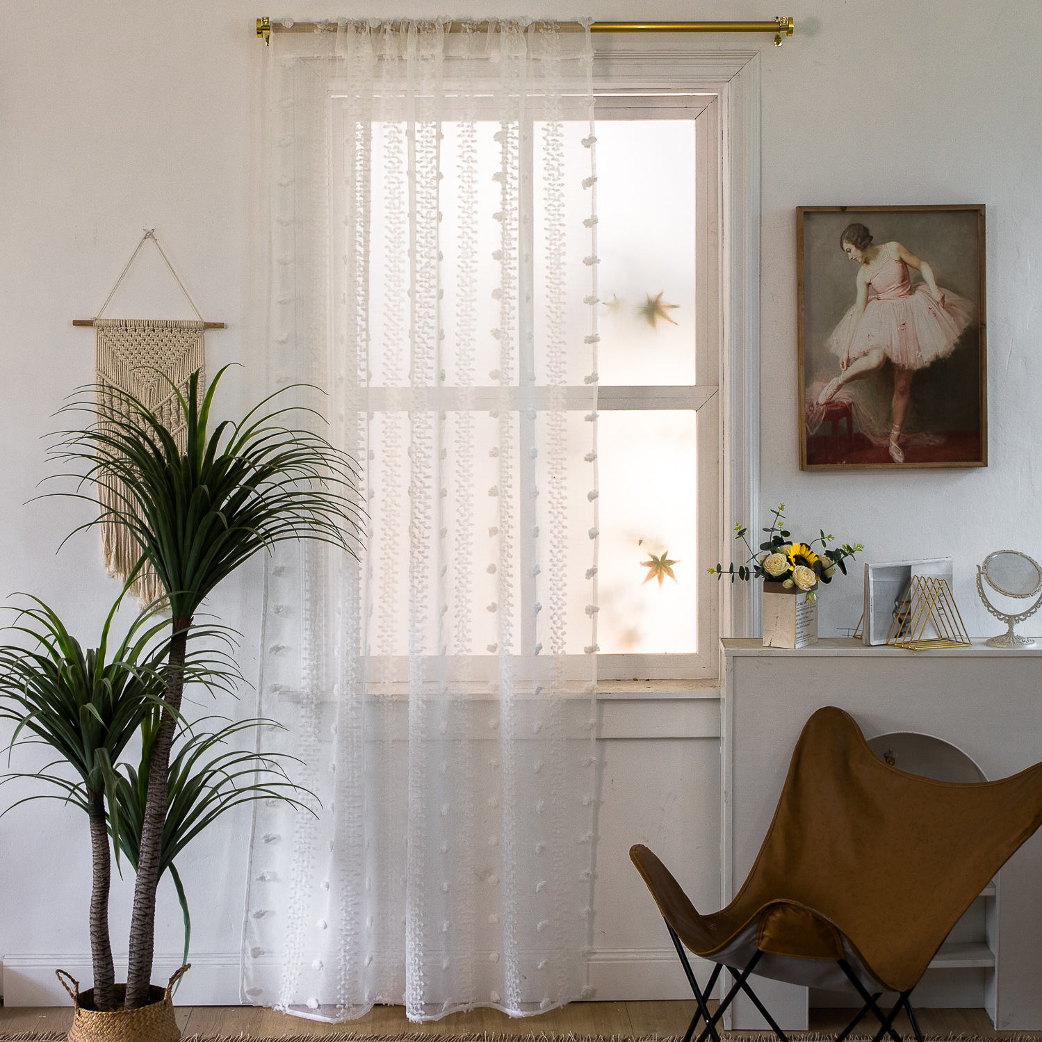 Cross-border best-selling Instagram influencer finished yellow niche light and thin window screen for living rooms and bedrooms. Manufacturer pic 69