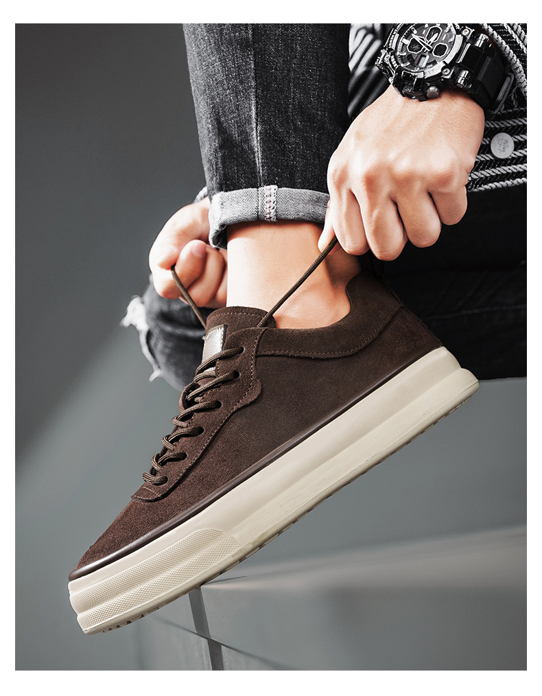 男鞋2024新款秋季复古休闲工作上班鞋子韩版百搭男士运动板鞋大码详情17