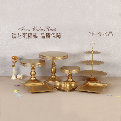 欧式蛋糕架婚庆甜点糕点蛋糕托盘婚礼甜品台摆件摆件点心架13件套详情5