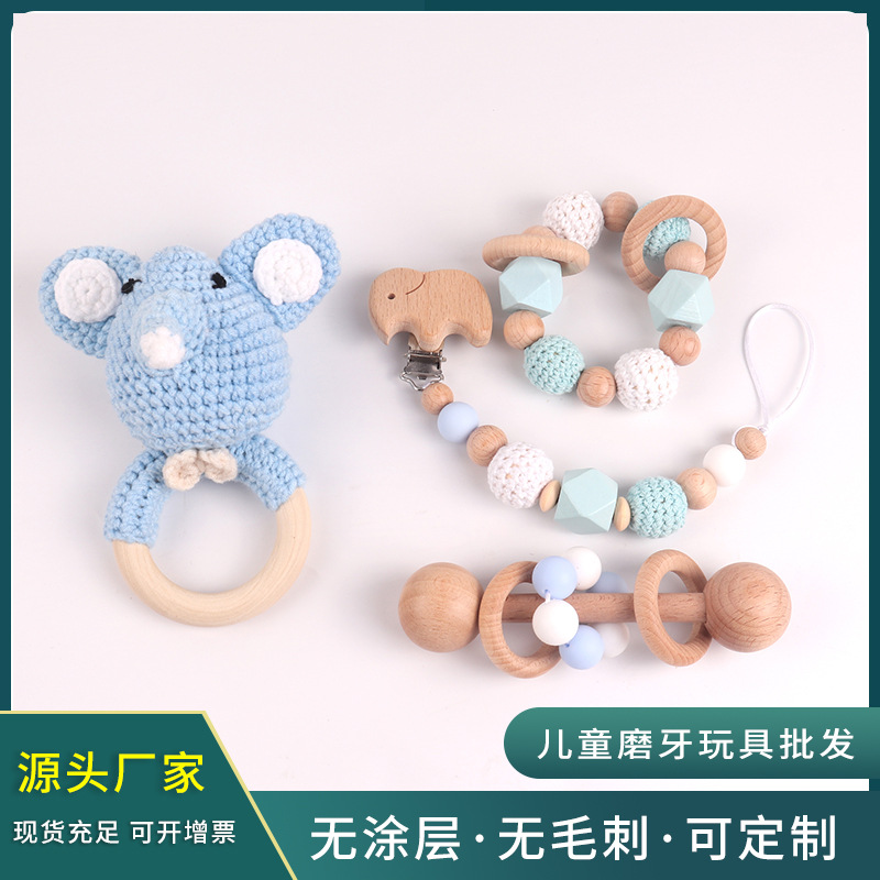 婴儿健身架挂件儿童玩具四件套兔子榉木床铃婴儿车玩具挂饰配件详情1