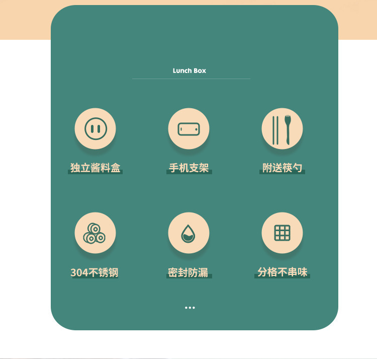 304不锈钢学生食品级塑料饭盒 创意酱料盒健康轻食便携便当盒餐盒详情19