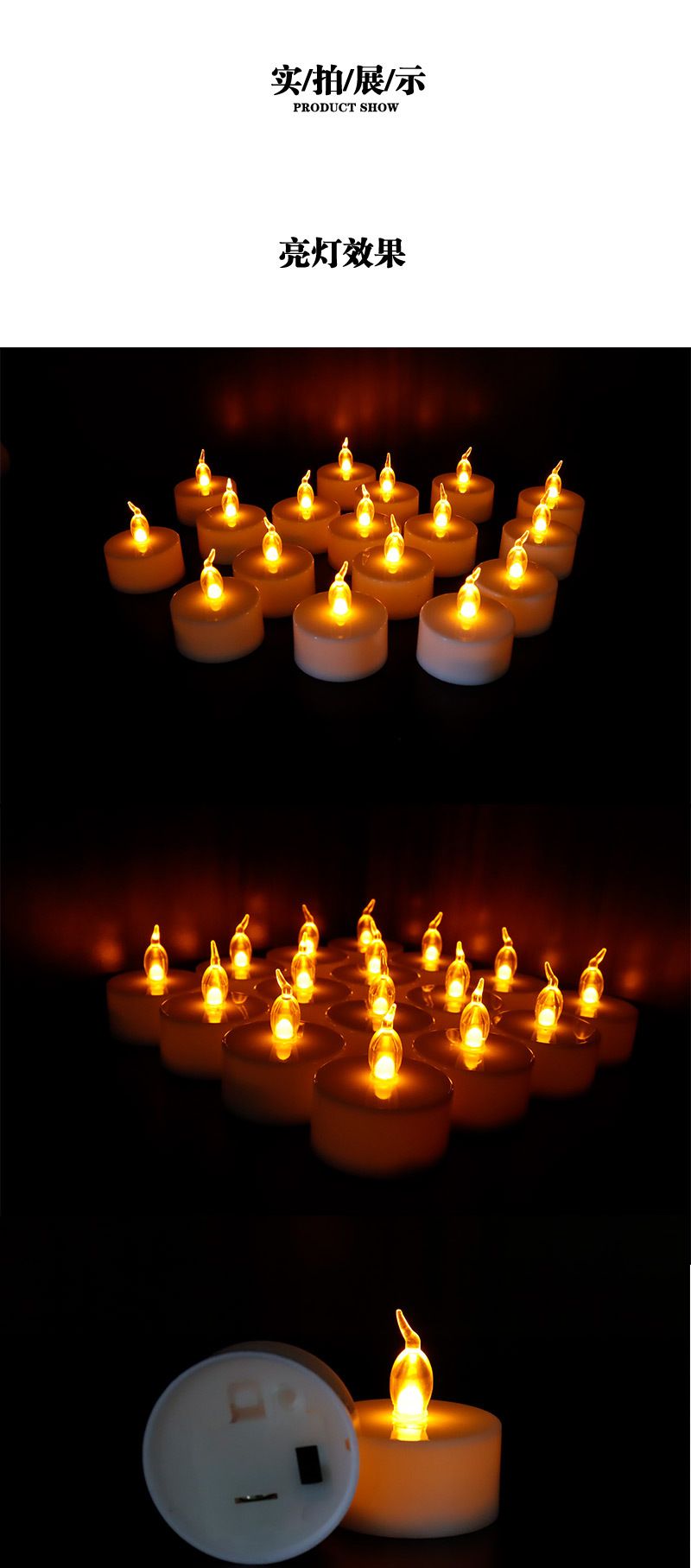 CR2032 Remote-controlled tea Wax led electronic Candle Lamp for confession, celebration, church, home, wedding and birthday atmosphere decoration pic 4