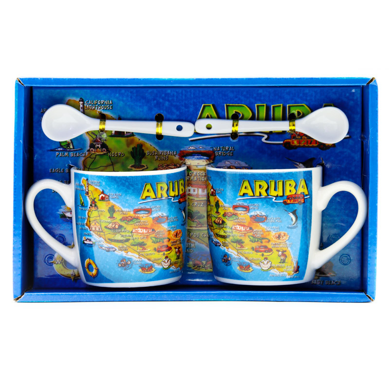 外贸专供欧洲荷兰王国阿鲁巴陶瓷咖啡杯对杯套装家用办公室多功能高温杯个人商务礼品支持做客logo工厂直供详情5