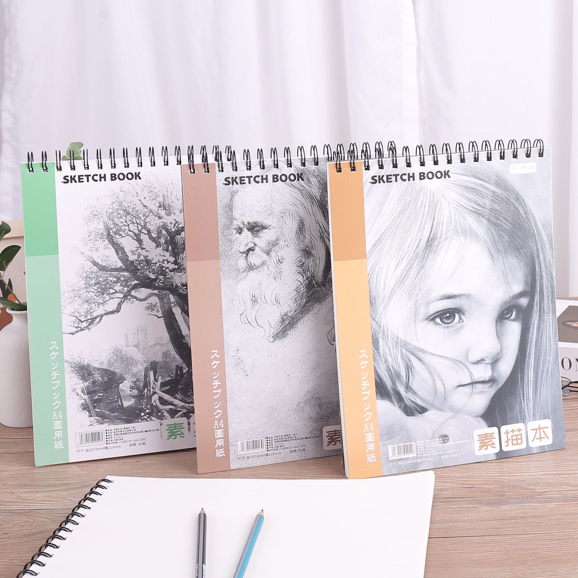 A4加厚素描本美术生画纸专用速写本16k空白图画本手绘彩铅画纸详情8