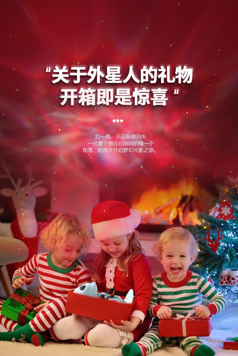 亚马逊创意宇航员星空投影外星人旋转蓝牙音响浪漫氛围卧室投影仪详情9