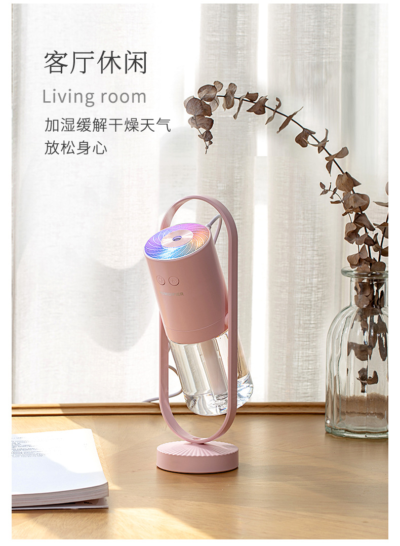 Creative rotatable projection USB charging mini Magic Shadow humidifier Moisturizing, hydrating, anti-dryness air purifier pic 10