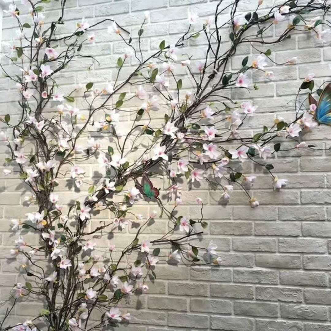 Artificial magnolia vine, artificial magnolia wedding and home decoration artificial flower factory direct sales, foamed branch shaped tree vine pic 19
