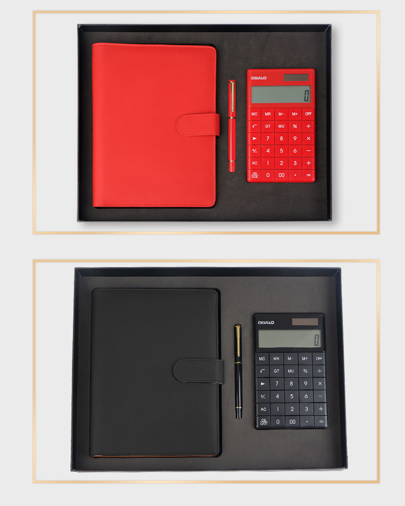 Business gift set design: calculator, notebook, laser engraving calculator, silk-screen printing LOGO, computer production pic 8