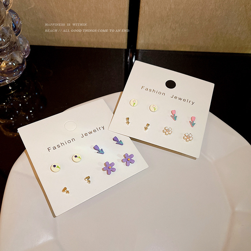 925银针法式复古爱心珍珠耳环女气质高级感ins风耳钉网红耳饰批发详情2