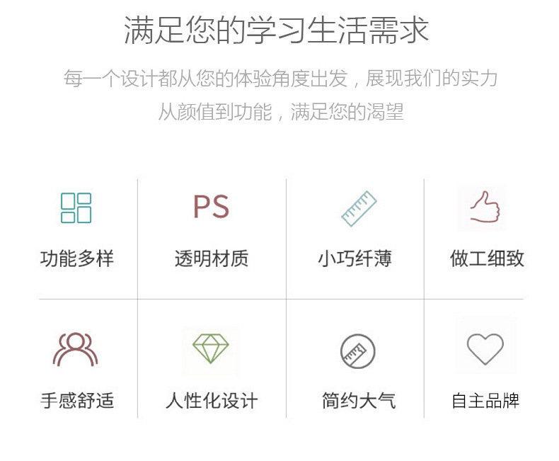 2021 New style cartoon student ruler set 20cm straight ruler, set square, protractor, color-printed ruler pic 8