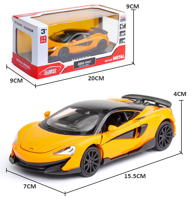 (коробки) имитация 1-32 mclaren 600LT с акустическим светом открывает двери для детских спортивных автомобилей pic 5