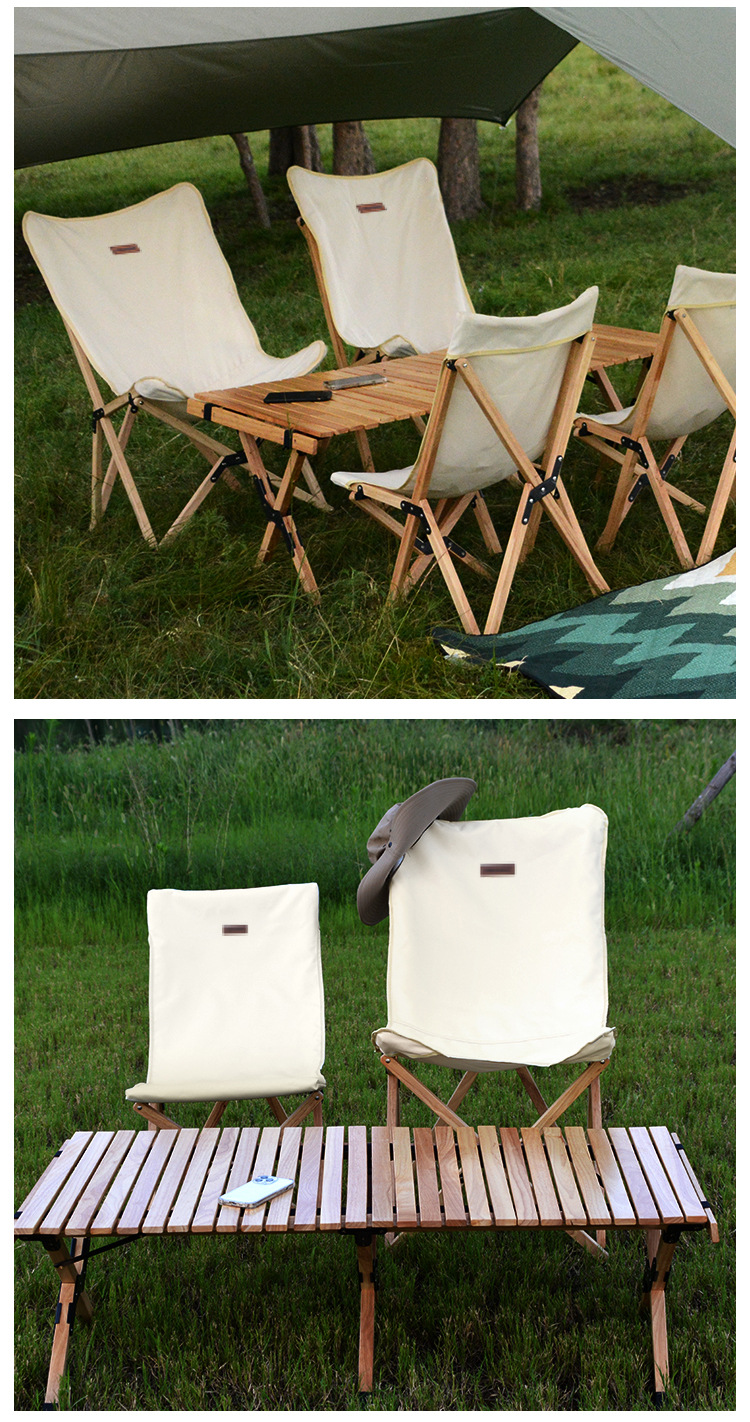 Outdoor folding chairs, butterfly chairs, camping chairs, leisure moon chairs, convenient for lazy people pic 21