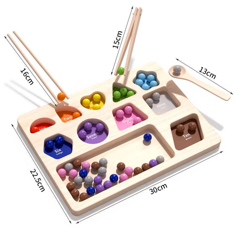 Cognitive numbers, shapes, colors, classification, bead picking, hand-eye coordination, hands-on ability, early education and intelligence toys pic 13