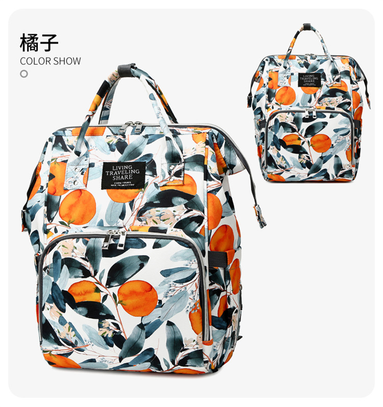 Wholesale of new mom bags, large-capacity waterproof double-shoulder baby bags with baby bottles and diapers, ultra-light mom baby bags pic 33