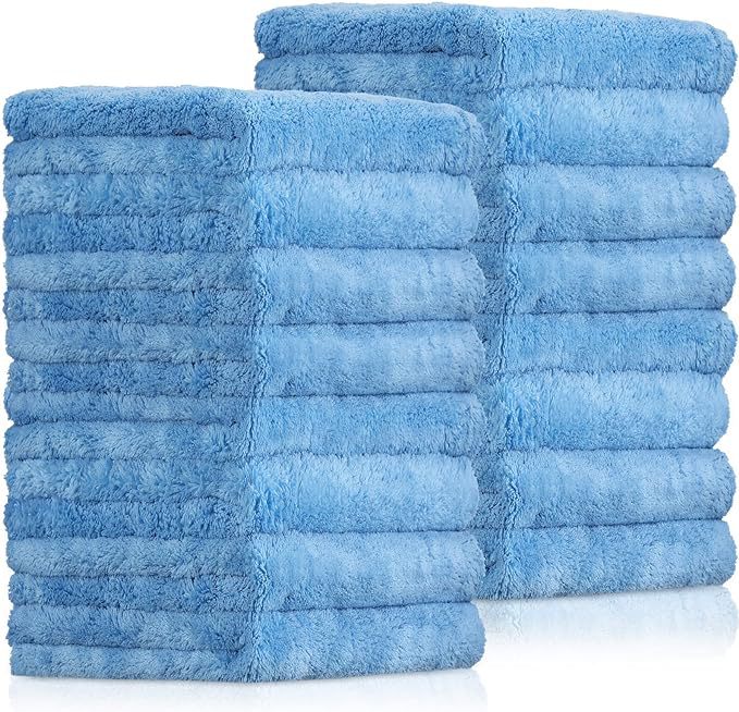 超细纤维珊瑚绒无边毛巾 擦车吸水不伤漆550GSM激光切边擦车巾详情18