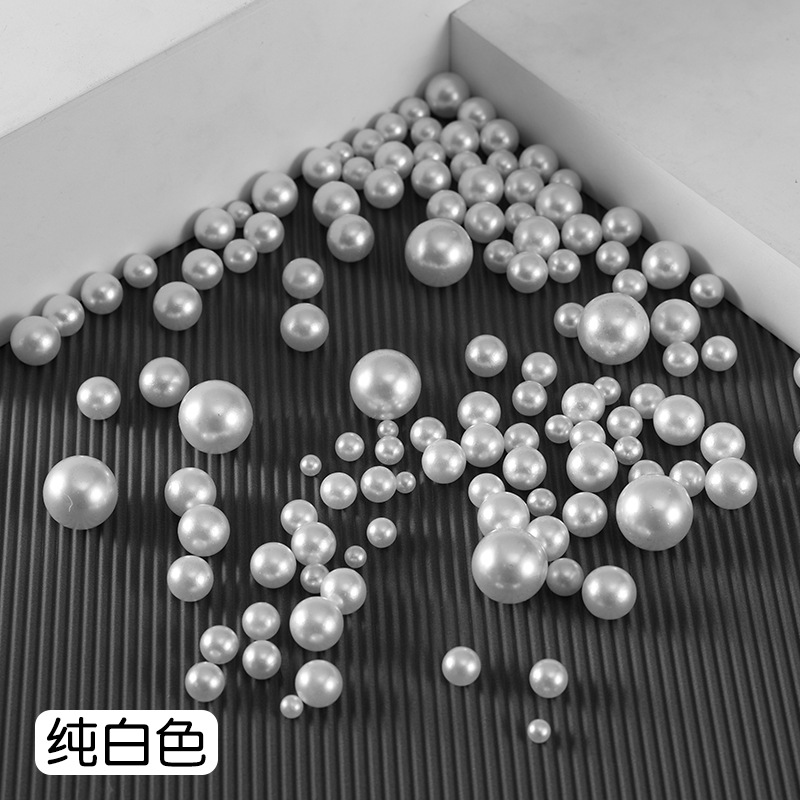 ABS imitation pearl loose beads diy accessories decoration fake pearl double-hole round beads 3-40mm wedding pearl wholesale pic 16