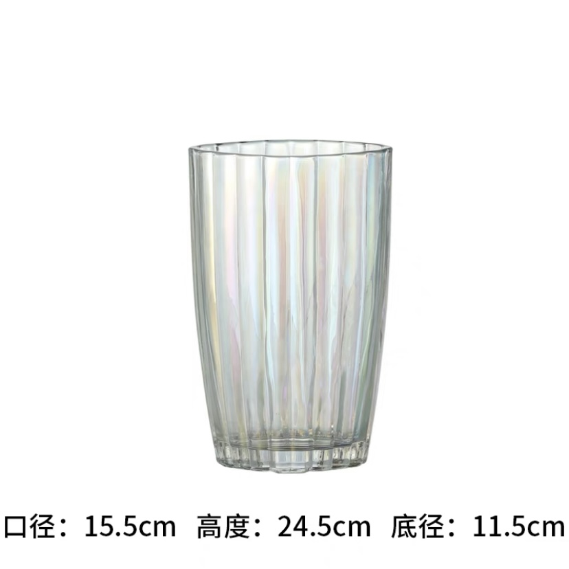 宇行玻璃北欧彩色玻璃花瓶客厅百合花玫瑰水养水培花插餐桌装饰摆件水晶花瓶详情19