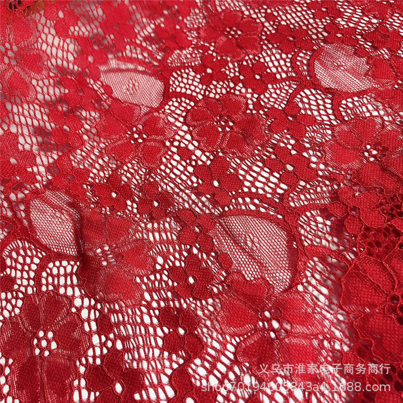 Factory direct sales of brocade lace fabric, elastic leaf flower fabric, lace clothing and dresses, soft and comfortable pic 10