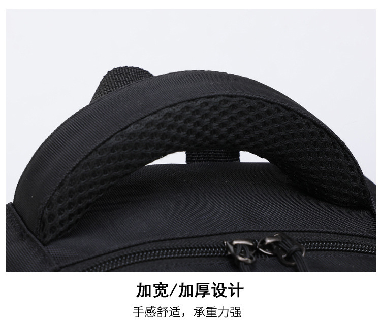 新款男士大容量商务双肩包包布款韩国大时尚休闲男电脑包背包logo详情21