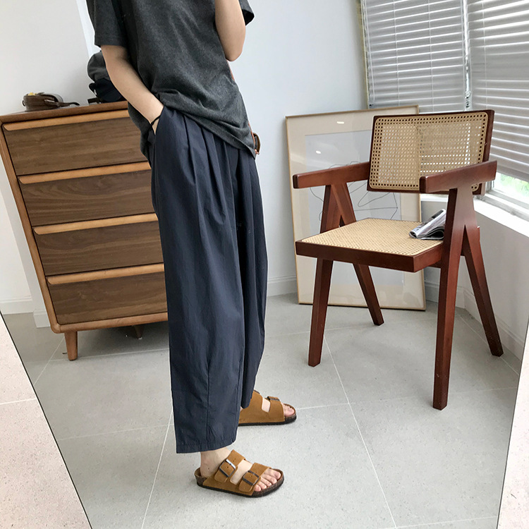巨百搭轻薄透气酵洗棉小个子奶奶裤九分宽松显瘦休闲裤女夏季薄款详情46