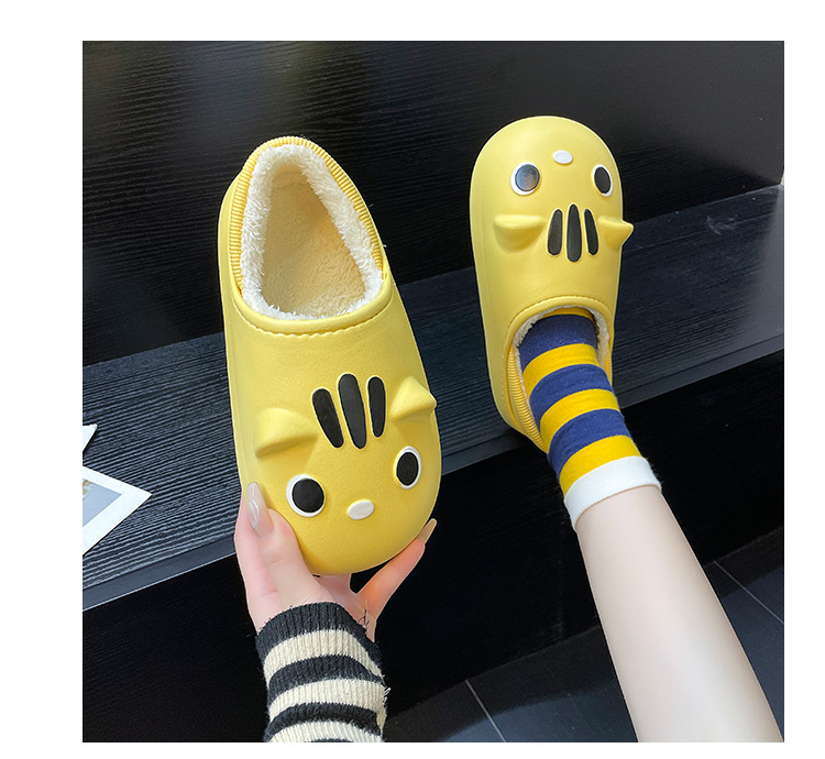 防水棉拖鞋女冬季家居室内防滑毛拖加绒拖鞋包跟厚底棉鞋男士批发详情16