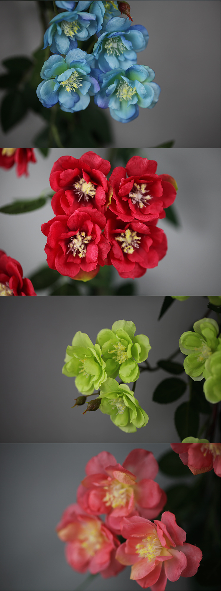 2-meter simulated extended rose flower strip, wedding decoration pipe, decorative flower, simulated vine, simulated flower, crape myrtle vine pic 13