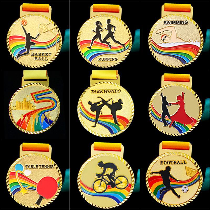 MEDALS, factory wholesale, universal sports meeting competition prizes, football MEDALS, nameplates, metal MEDALS, gold MEDALS with additional printing LO pic 2